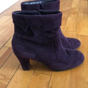 Aerosoles Deep Purple Zip Up Booties